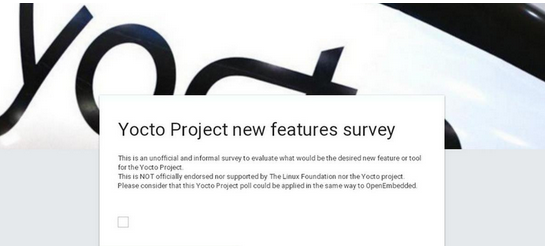 Yocto Project features survey